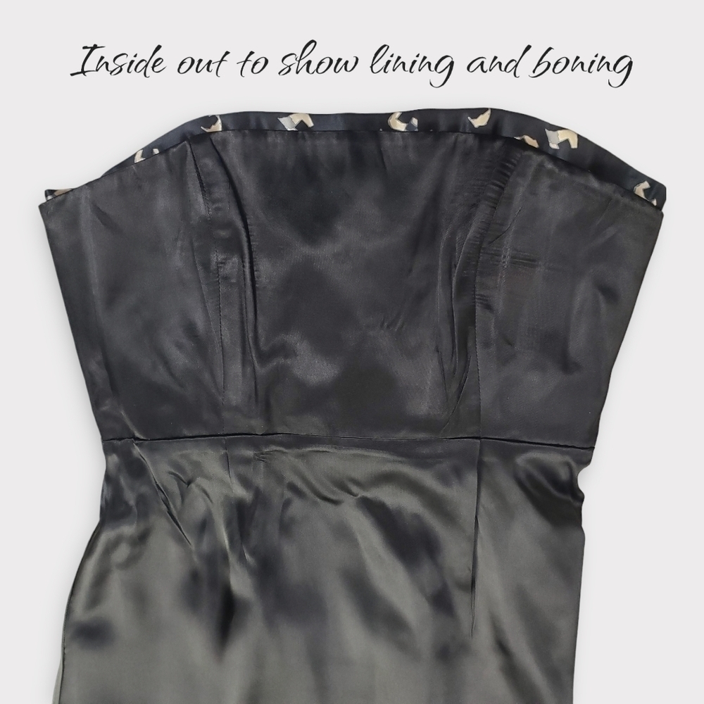 Milly Silk Strapless Cocktail Mini Dress - Picture 10 of 13